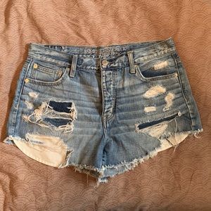 American Eagle | Festival Distressed Denim Shorts